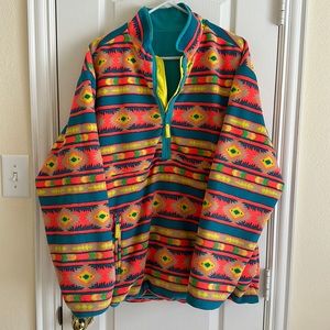 Chubbies Reversible Quarter Zip Fleece sz L